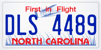 NC license plate DLS4489