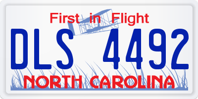 NC license plate DLS4492