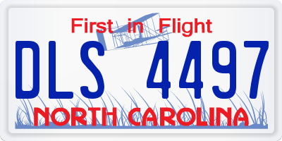 NC license plate DLS4497