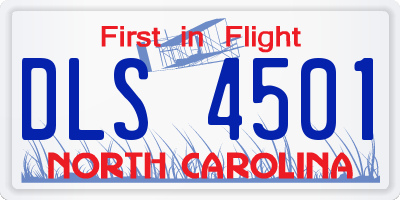 NC license plate DLS4501