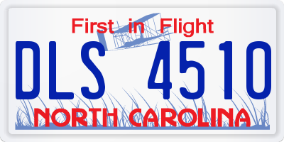 NC license plate DLS4510