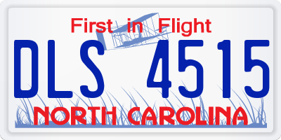 NC license plate DLS4515