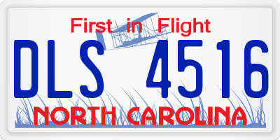 NC license plate DLS4516