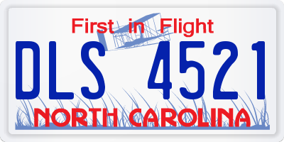 NC license plate DLS4521
