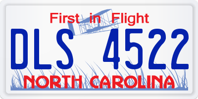 NC license plate DLS4522
