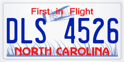 NC license plate DLS4526