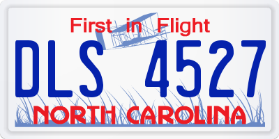 NC license plate DLS4527
