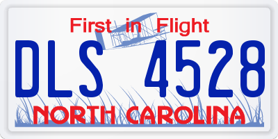NC license plate DLS4528