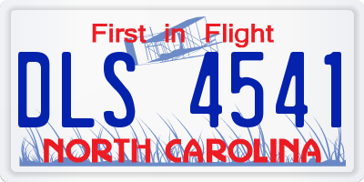 NC license plate DLS4541