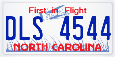 NC license plate DLS4544