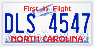 NC license plate DLS4547