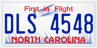 NC license plate DLS4548