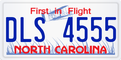 NC license plate DLS4555