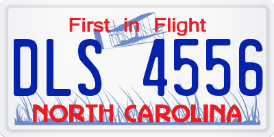 NC license plate DLS4556