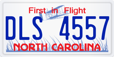 NC license plate DLS4557