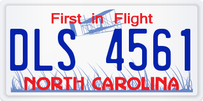 NC license plate DLS4561