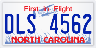 NC license plate DLS4562