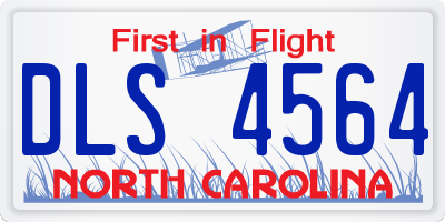 NC license plate DLS4564