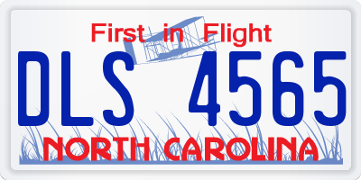 NC license plate DLS4565