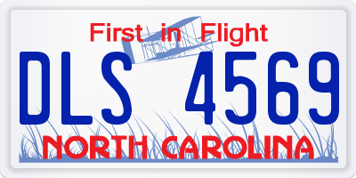 NC license plate DLS4569