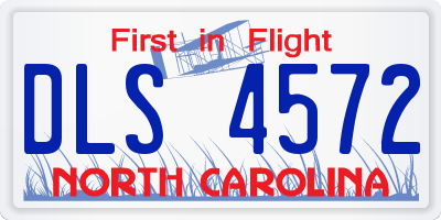 NC license plate DLS4572