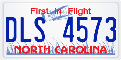 NC license plate DLS4573