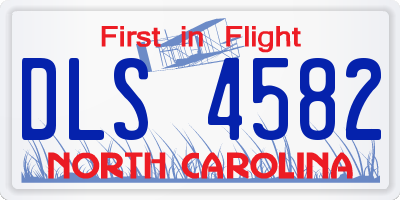 NC license plate DLS4582