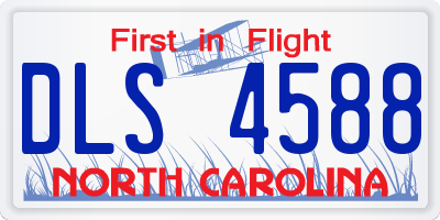 NC license plate DLS4588