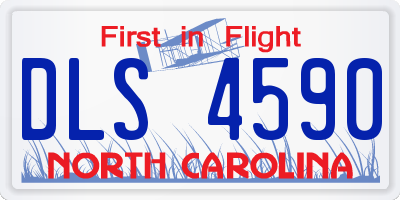 NC license plate DLS4590