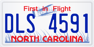 NC license plate DLS4591