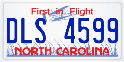 NC license plate DLS4599
