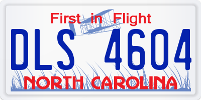 NC license plate DLS4604