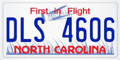 NC license plate DLS4606