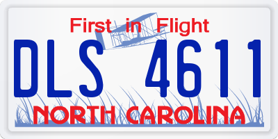 NC license plate DLS4611