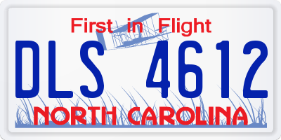 NC license plate DLS4612
