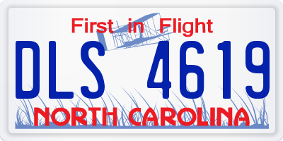 NC license plate DLS4619