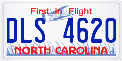 NC license plate DLS4620