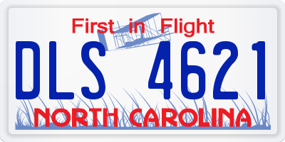 NC license plate DLS4621