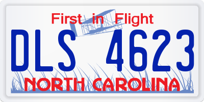 NC license plate DLS4623