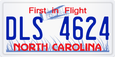 NC license plate DLS4624