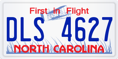 NC license plate DLS4627
