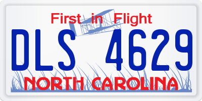 NC license plate DLS4629