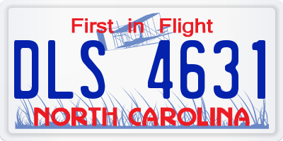 NC license plate DLS4631
