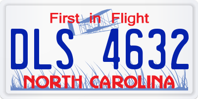 NC license plate DLS4632