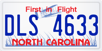 NC license plate DLS4633