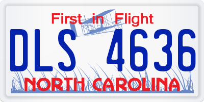 NC license plate DLS4636