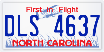 NC license plate DLS4637