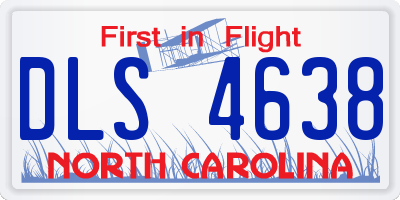 NC license plate DLS4638