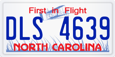 NC license plate DLS4639