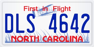 NC license plate DLS4642